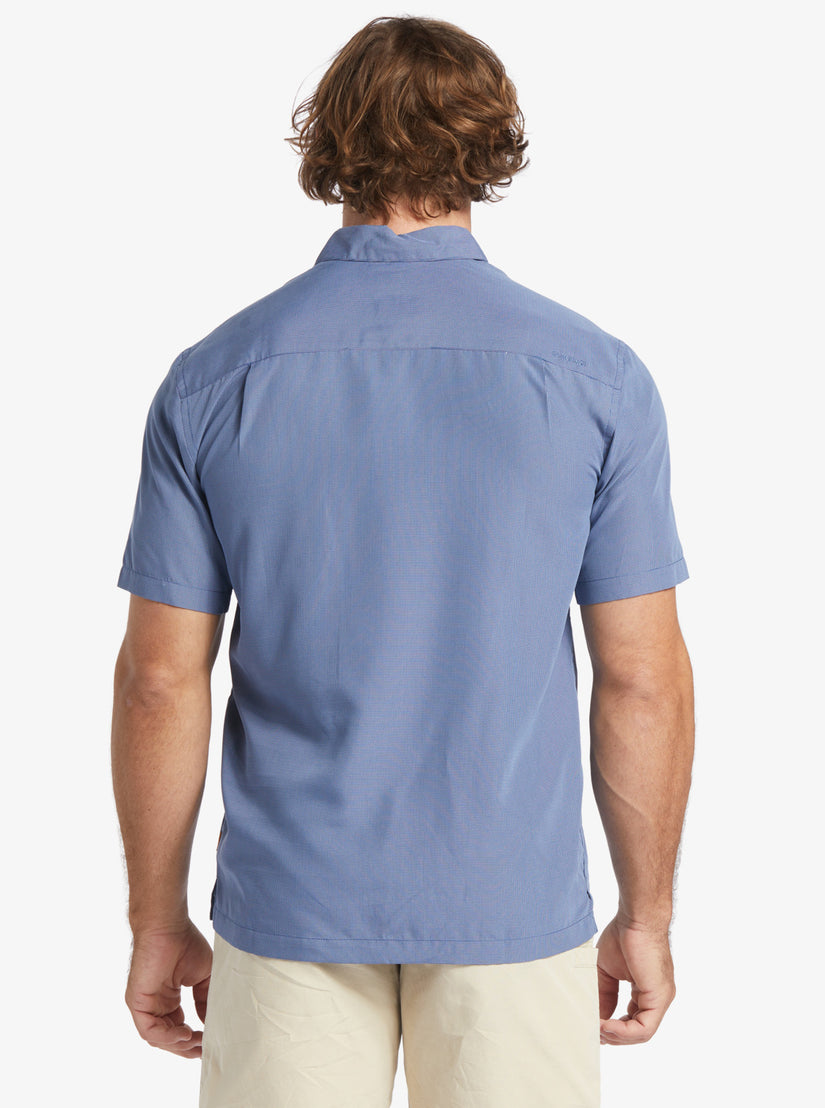 Waterman Kings Cliff Short Sleeve Shirt - Ensign Blue Kings Cliff