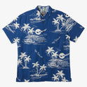 Waterman Ahi Holiday Woven Shirt - Ahi Holiday Estate Blue