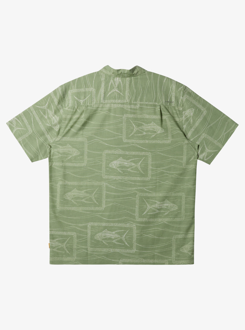Waterman Reef Point Woven Shirt - Basil Reef Point Woven