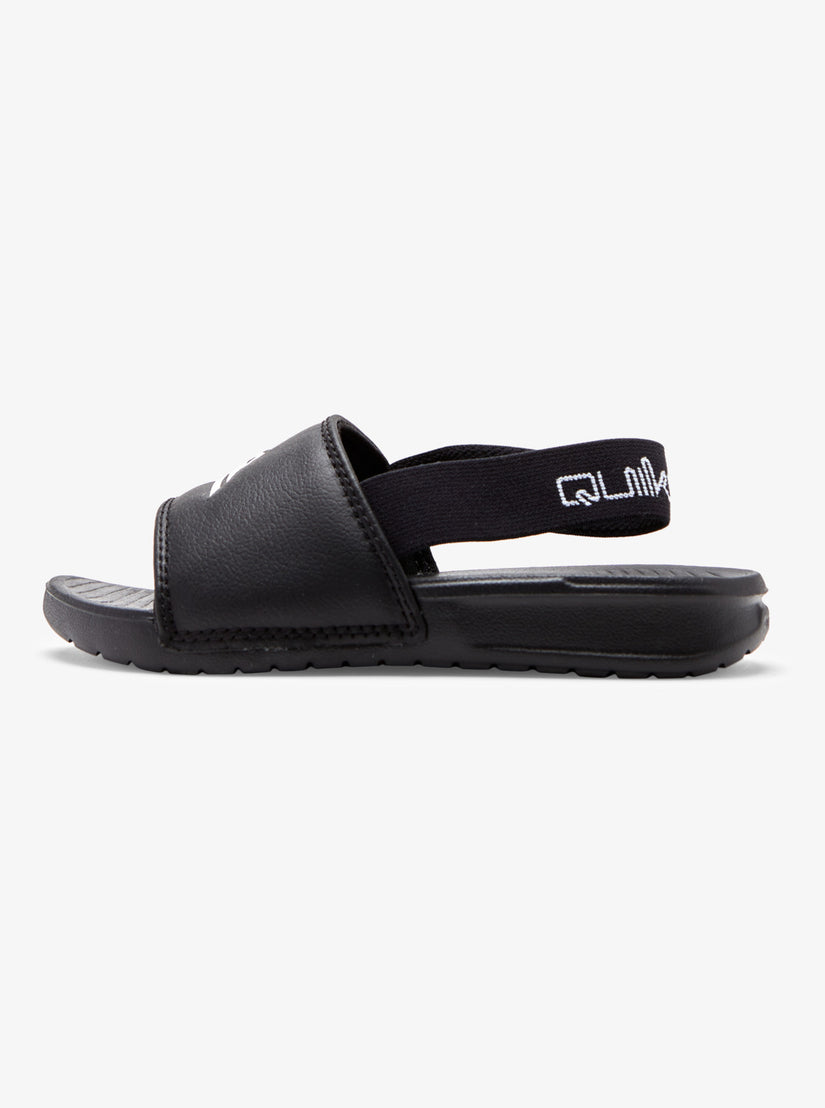 Toddlers Bright Coast Strapped Sandals - Black/White/Black