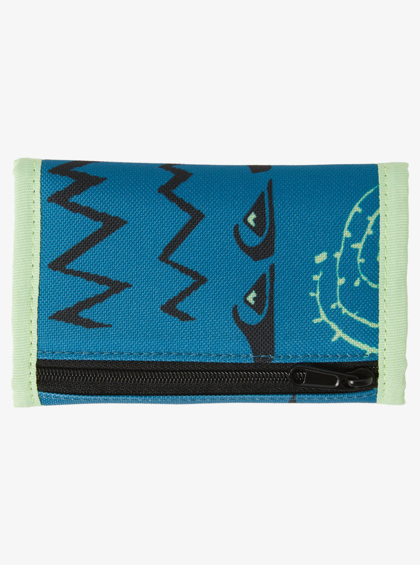 The Everydaily Printed Tri-Fold Wallet - Aegean Blue