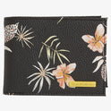 Freshness Tri-Fold Wallet - Black Tropical Floral Ss
