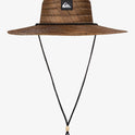 Pierside Straw Lifeguard Hat - Dark Brown