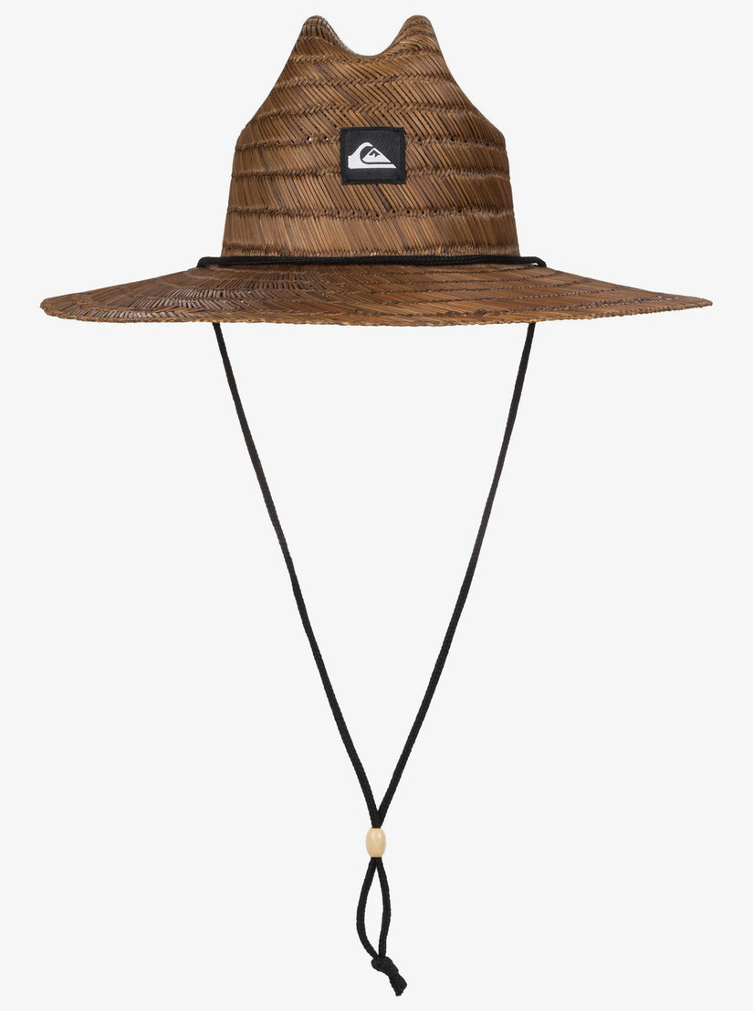 Pierside Straw Lifeguard Hat - Dark Brown