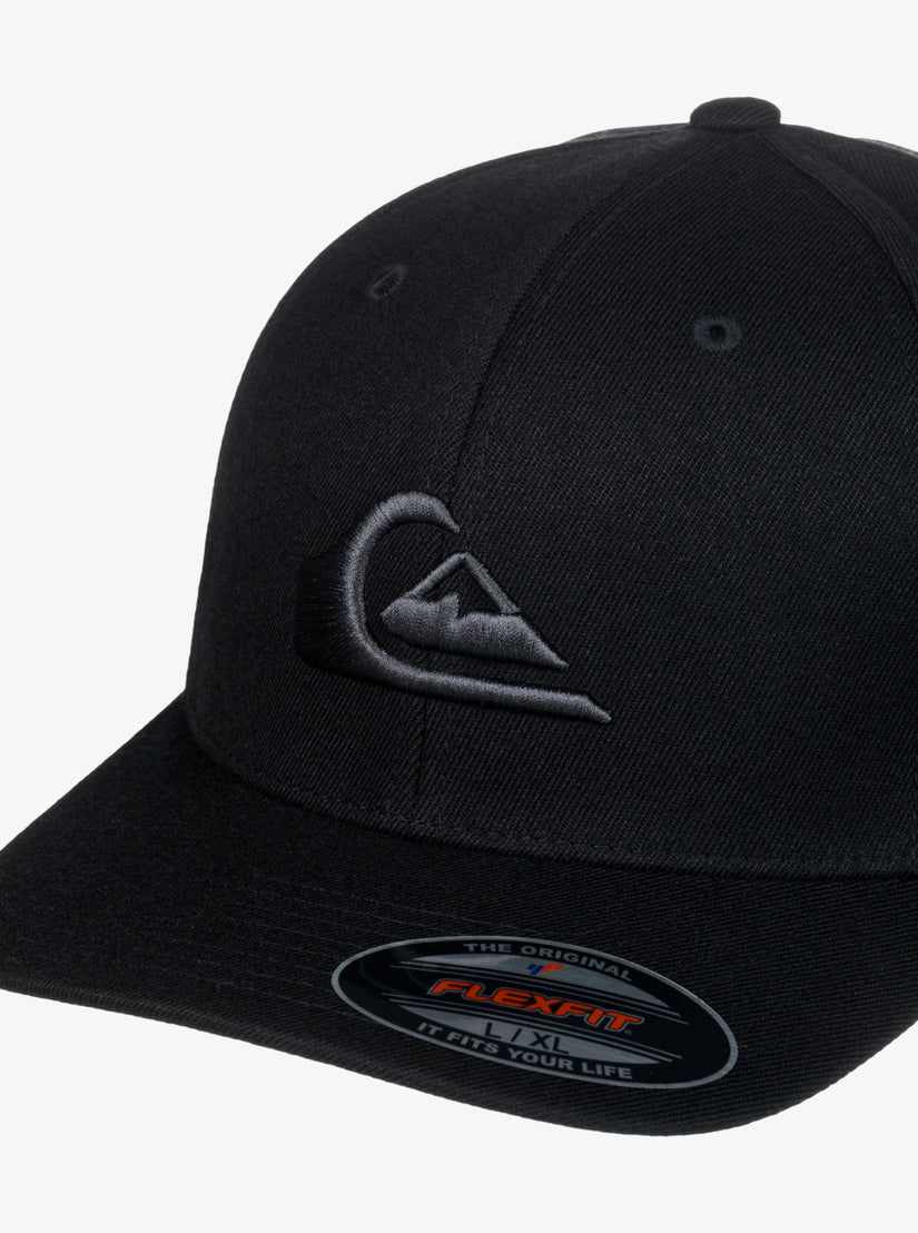 Mountain And Wave Flexfit Hat - Black/Black