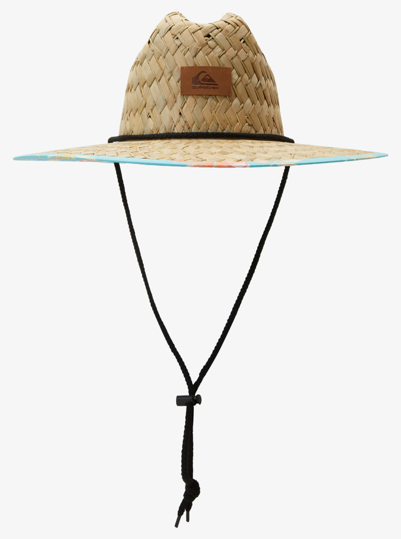 Quiksilver Men's Outsider Straw Lifeguard Hat, Small/Medium, Blue