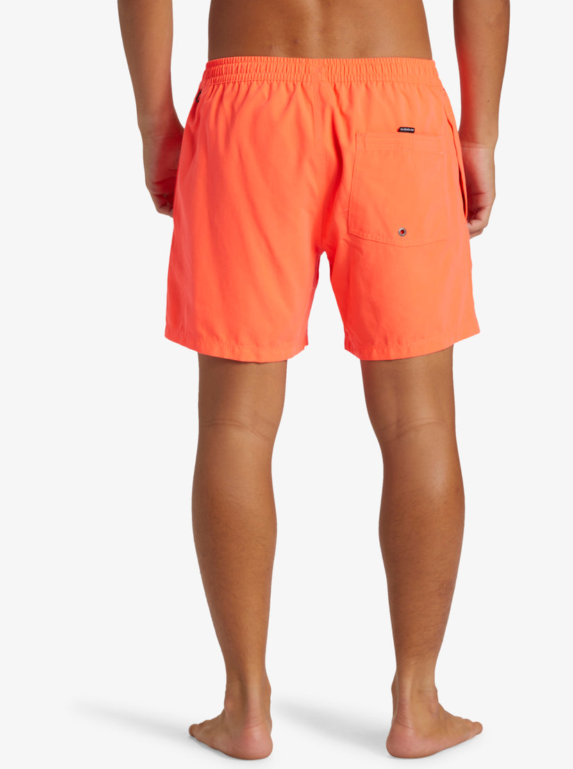 Everyday Solid Volley 15" Elastic Waist Shorts - Fiery Coral
