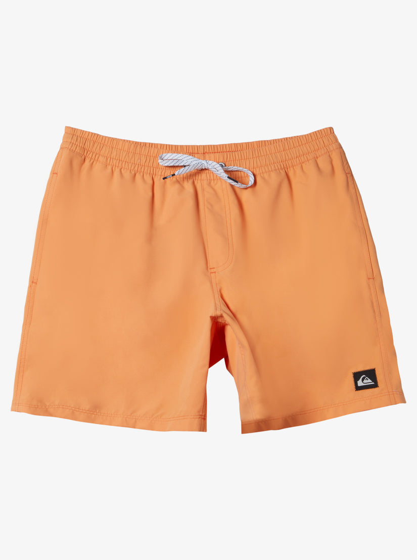 Everyday Solid Volley 17" Elastic Waist Shorts - Tangerine