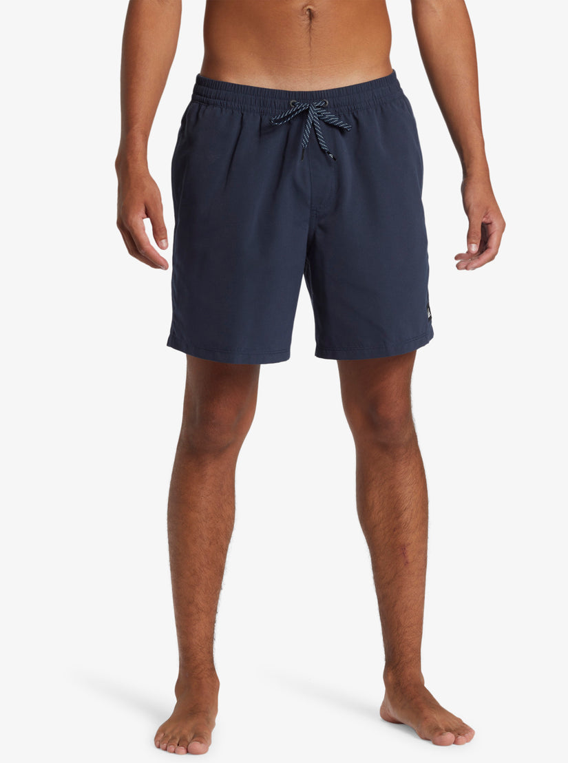 Everyday Solid Volley 17" Elastic Waist Shorts - Dark Navy