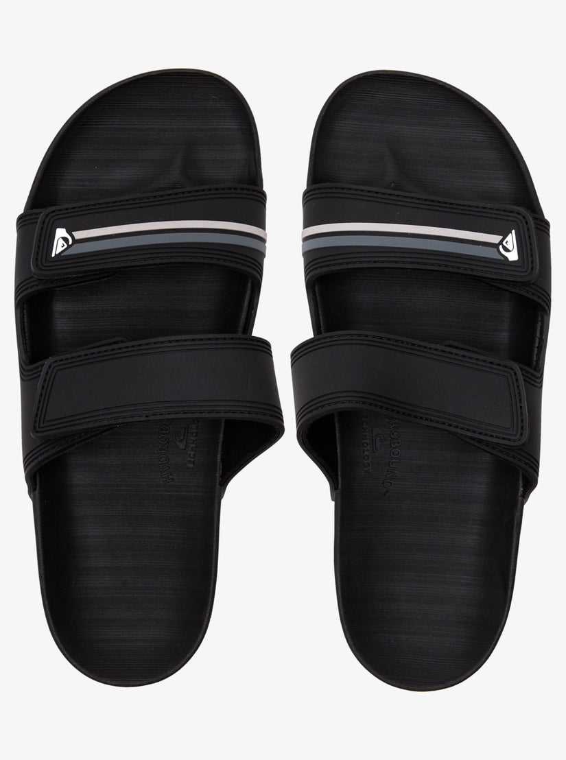 Rivi Double Adjust Sandals - Black/Grey/Black