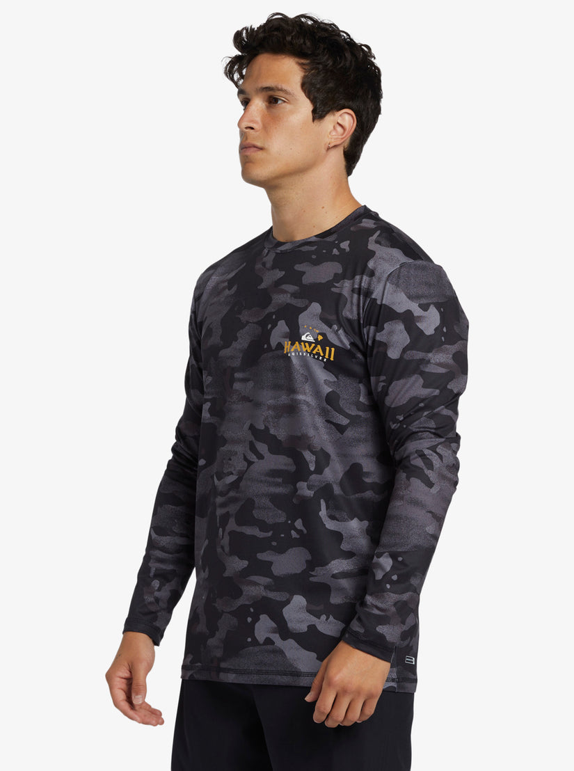 Hi Royalty Surf Long Sleeve UPF 50 Surf T-Shirt - Hi Camo Black