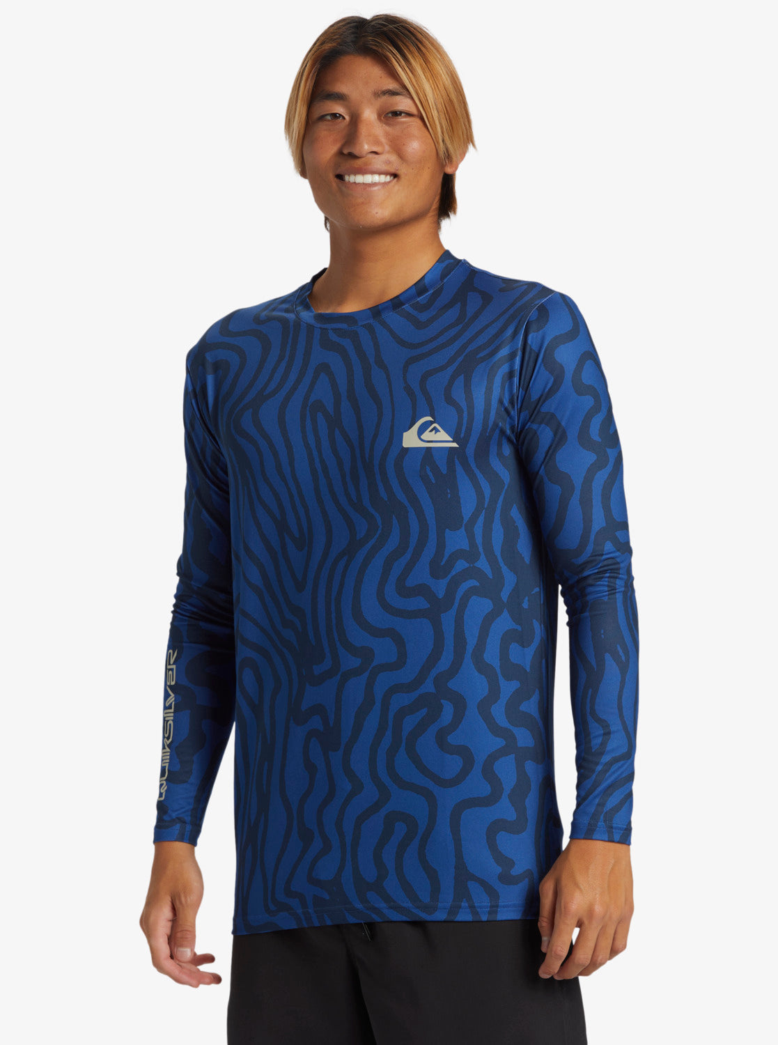 Quiksilver Everyday Long Sleeve Surf Tee Blue Size S