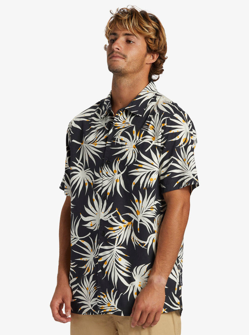 Beach Club Casual Short Sleeve Woven Shirt - Black Aop Better Ss