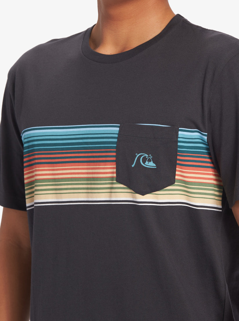 Swell Vision Stripe Pocket T-Shirt - Tarmac