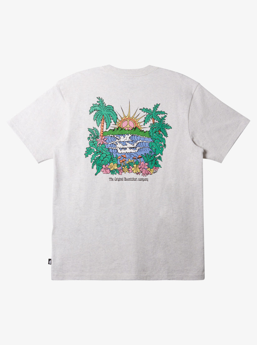 Island Sunrise T-Shirt - Snow Heather