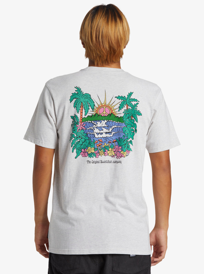 Island Sunrise T-Shirt - Snow Heather