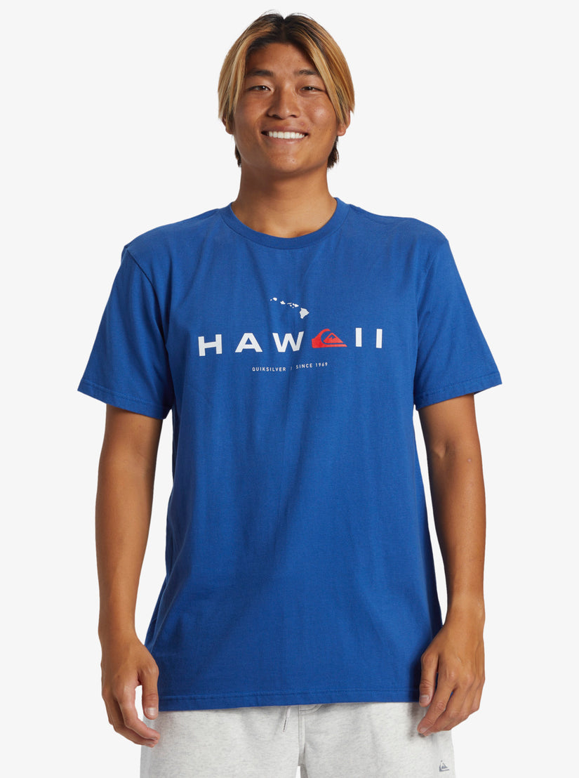Hawaii State Of Mind T-Shirt - Monaco Blue