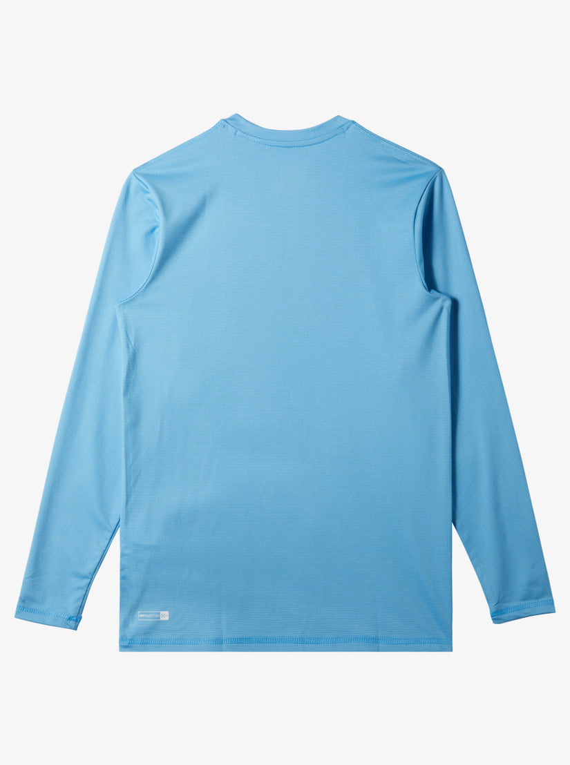 Boys 8-16 Heritage Heather Long Sleeve UPF 50 Surf T-Shirt - Azure Blue