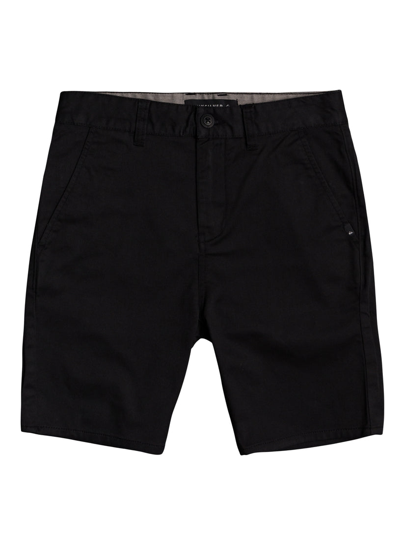 Boys 8-16 New Everyday Union Stretch Chino Shorts - Black