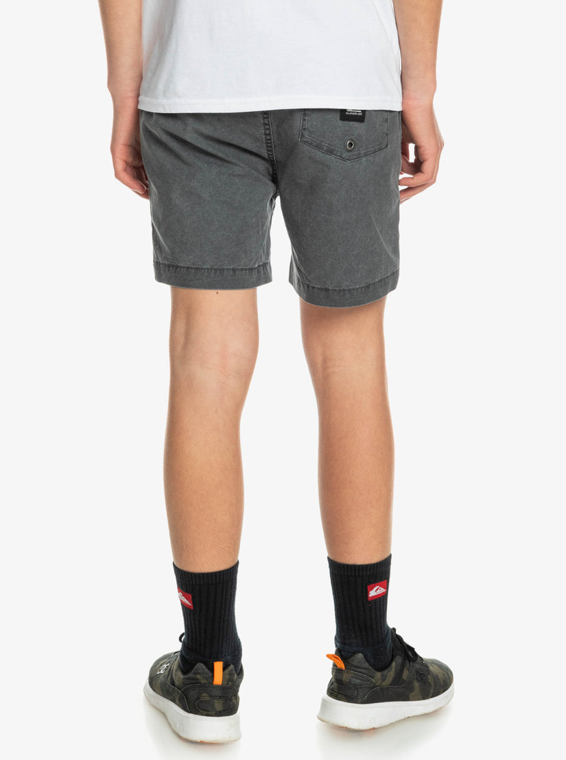 Boys 8-16 Taxer 15" Elastic Waist Shorts - Black