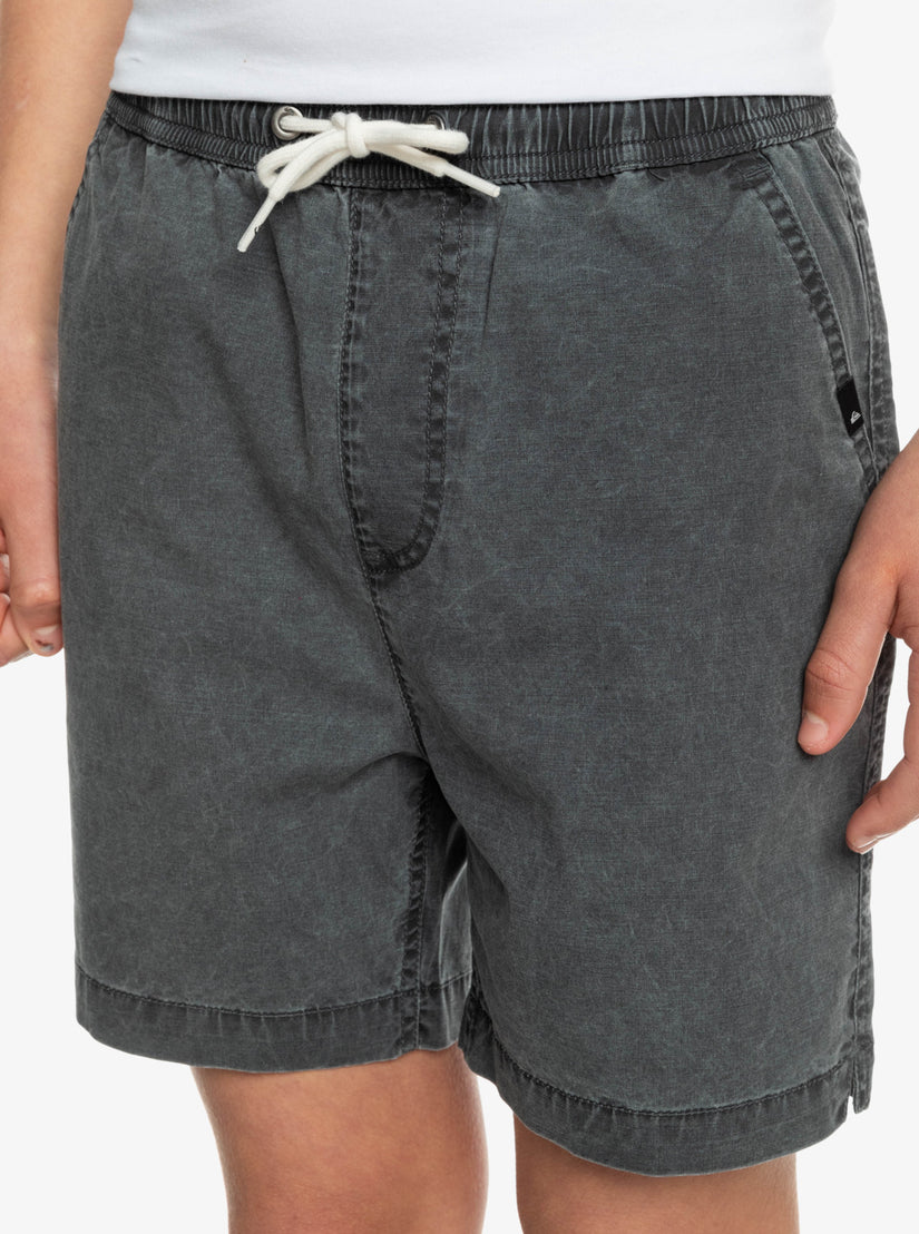 Boys 8-16 Taxer 15" Elastic Waist Shorts - Black