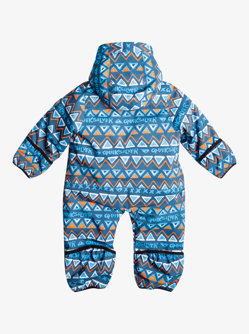 Baby Snow Suit - Snow Pyramid Majolica Blue