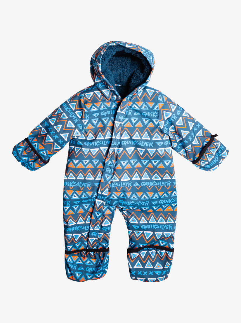 Baby Snow Suit - Snow Pyramid Majolica Blue
