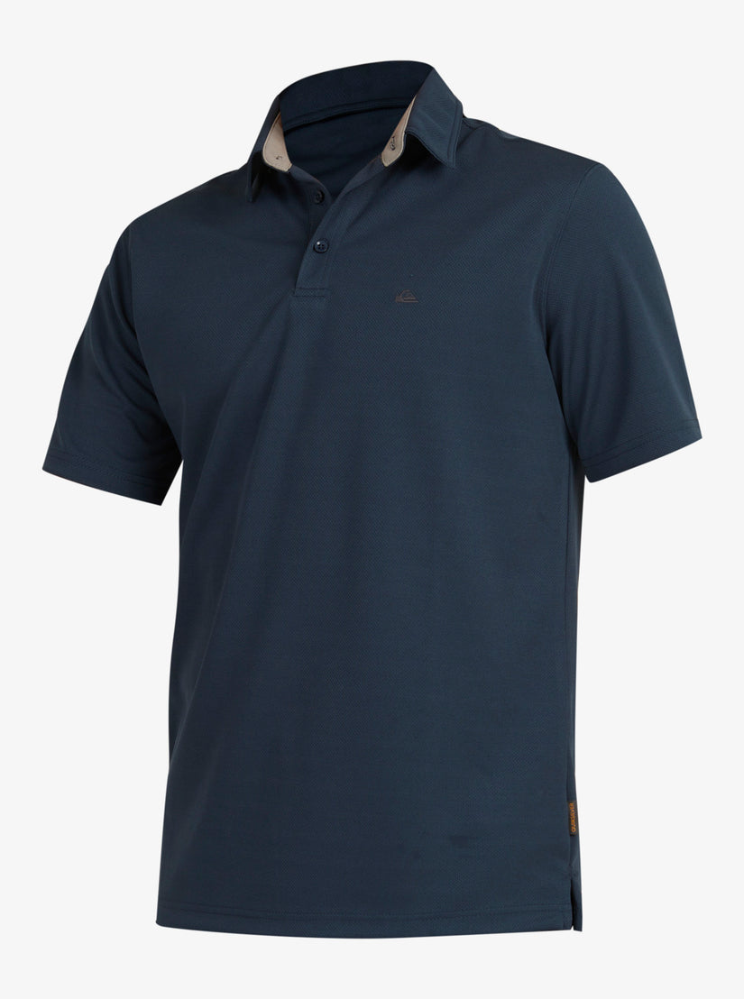 Waterman Water Short Sleeve Polo Shirt - Midnight Navy