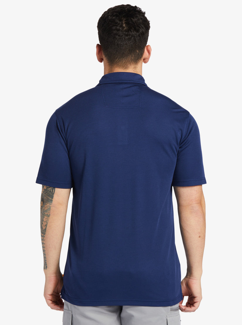 Waterman Water Short Sleeve Polo Shirt - Midnight Navy