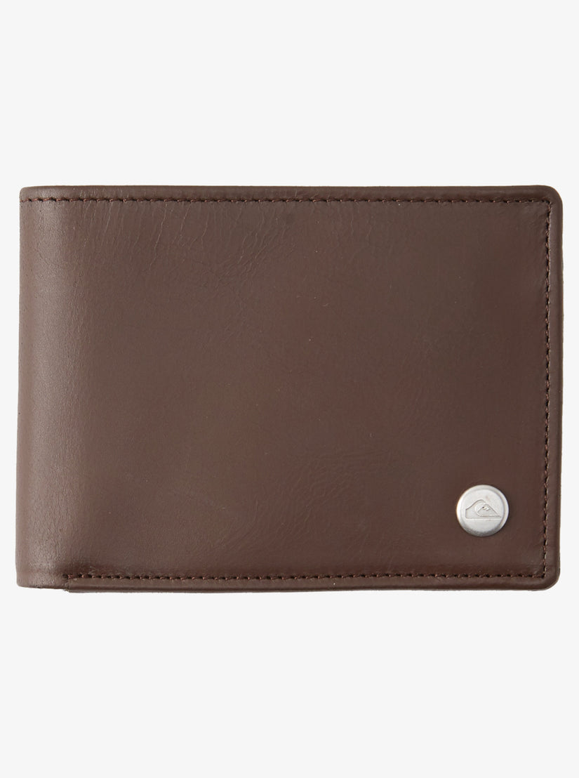 Mac Tri-Fold Leather Wallet - Chocolate Brown