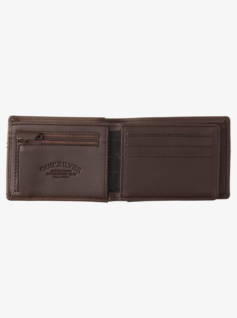 Mac Tri-Fold Leather Wallet - Chocolate Brown