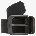 Main Street Faux Leather Belt - Black/Black