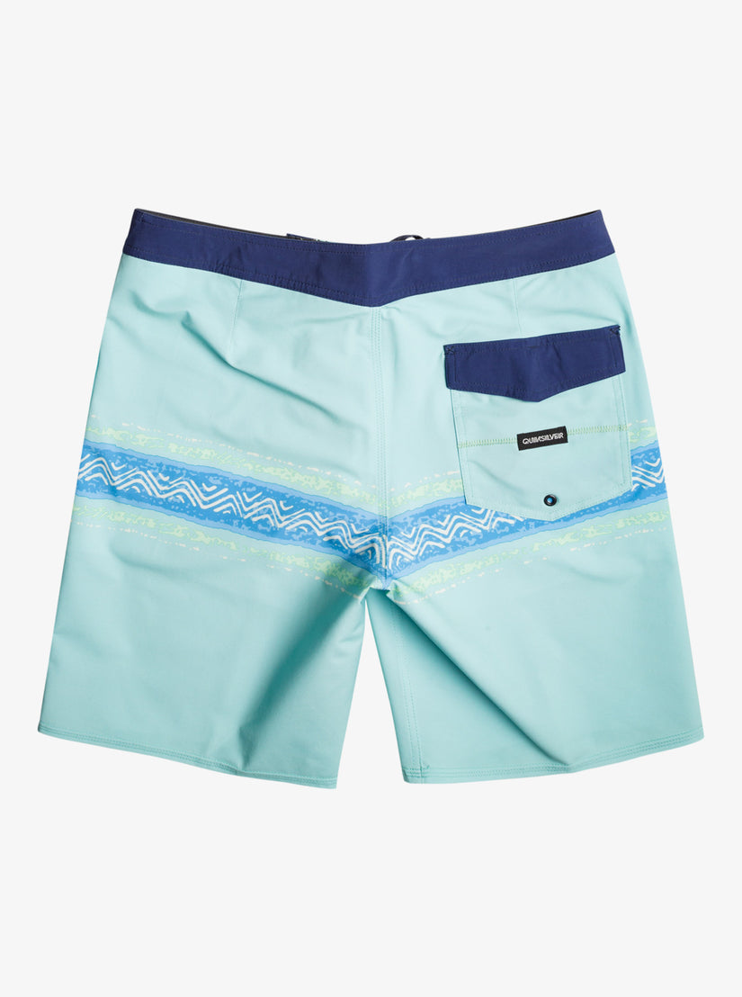 Surfsilk Mesa Stripe 19" Boardshorts - Pastel Turquoise