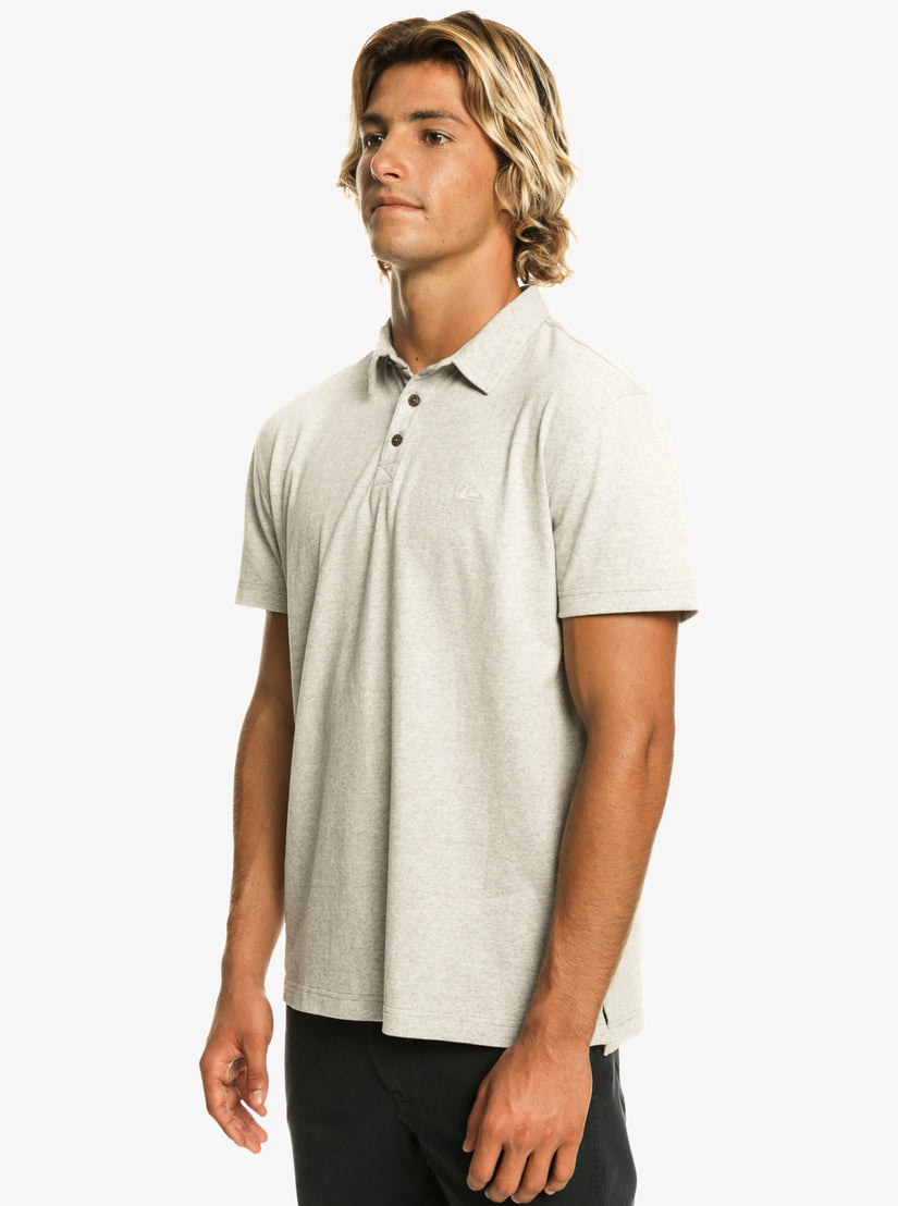Sunset Cruise Short Sleeve Polo Shirt - Light Grey Heather